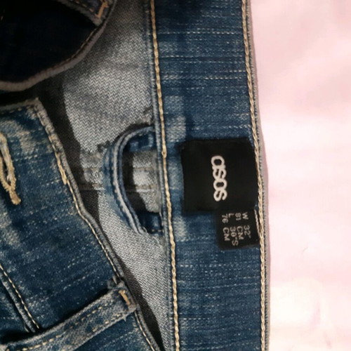 Asos jean men's pants with buttons like new, blue size M