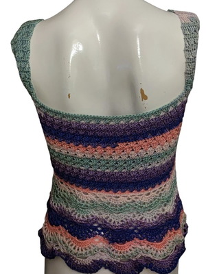 Handmade knitted top custom order, summer colors