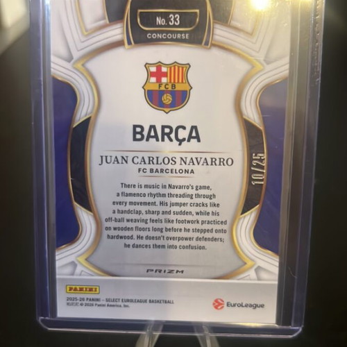 Juan Carlos Navarro Select Euroleague Card new