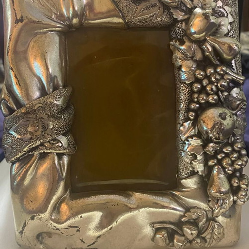 Silver-plated 925 frame used, old, small tabletop