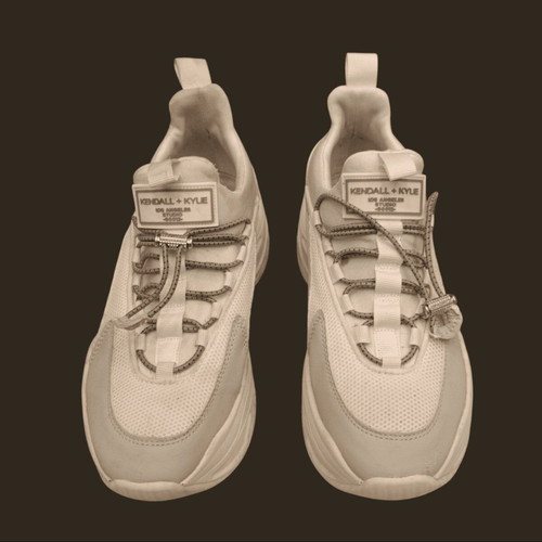 Kendall + Kylie athletic shoes used, white/beige, size 38
