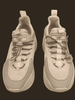 Kendall + Kylie athletic shoes used, white/beige, size 38