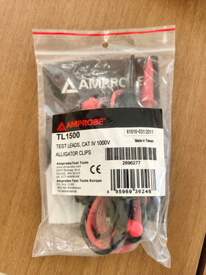 Amprobe TL1500 test leads CAT IV 1000V with alligator clips