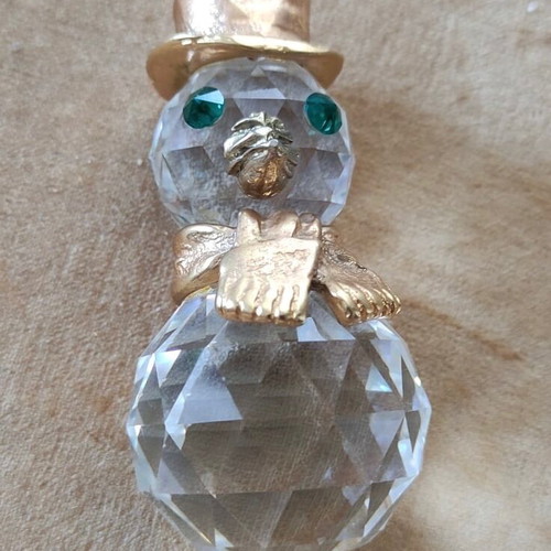 Small Swarovski collection with gold-plated decoration 5 pieces used
