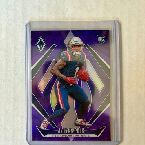 2024 Panini Phoenix Ja'Lynn Polk New England Patriots Purple RC card new
