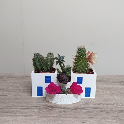 Nisiotika Spitakia 3D Printed Decorative Plant Holder new