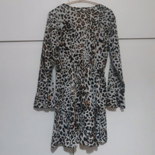 Leopard dress like new, beige and brown, size S