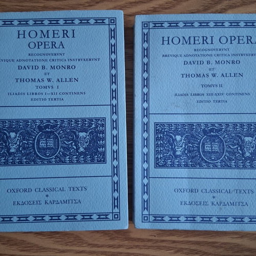 Homeri Opera Iliadis Volumes One and Two, Oxford Classical Texts