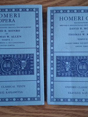 Homeri Opera Iliadis Volumes One and Two, Oxford Classical Texts