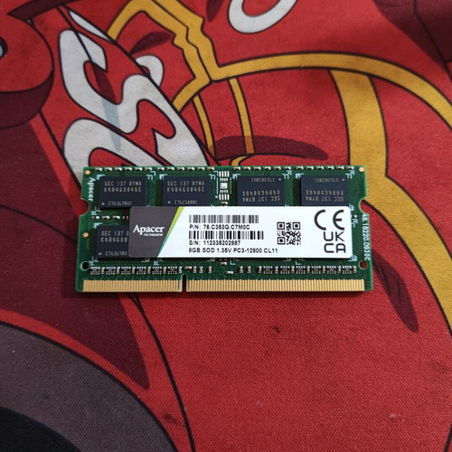 Apacer 8GB DDR3 PC3-12800 Laptop RAM used
