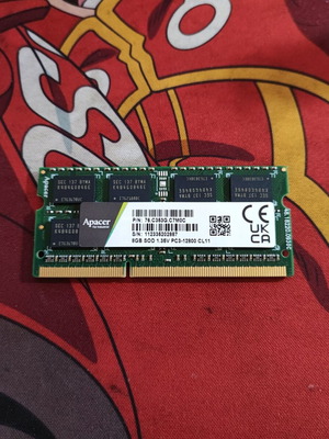 Apacer 8GB DDR3 PC3-12800 Laptop RAM used