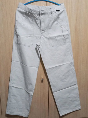 Men's pants used, summer cotton, size 46, beige