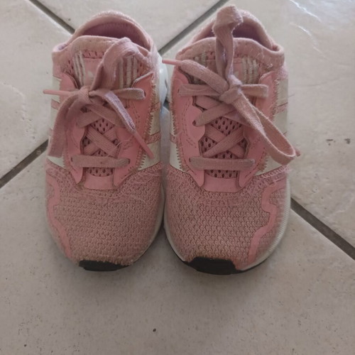 Adidas pink athletic shoes size 23 used for girls