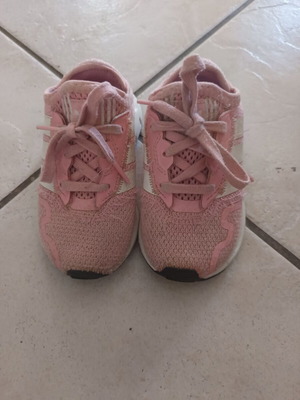 Adidas pink athletic shoes size 23 used for girls