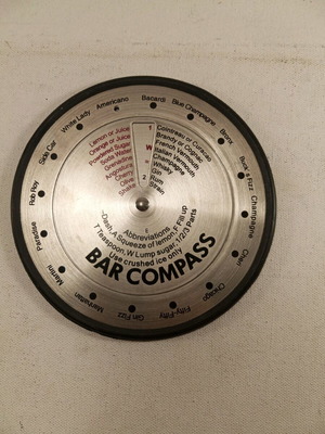 Bar Compass stainless steel cocktail guide like new