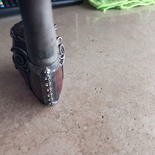Decorative pipe with metallic elements, new