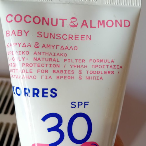 Korres Baby Sunscreen SPF 30 used, 60ml