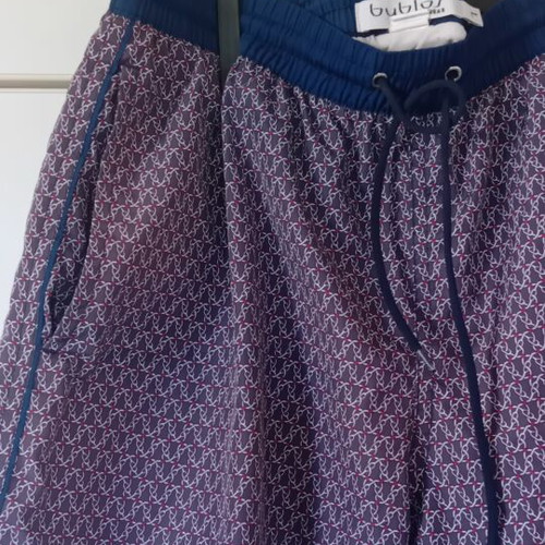 Byblos men's swim shorts large like new, velvet fabric, back pocket