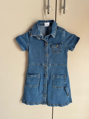 Zara denim cargo dress 116cm like new, 5-6 years old