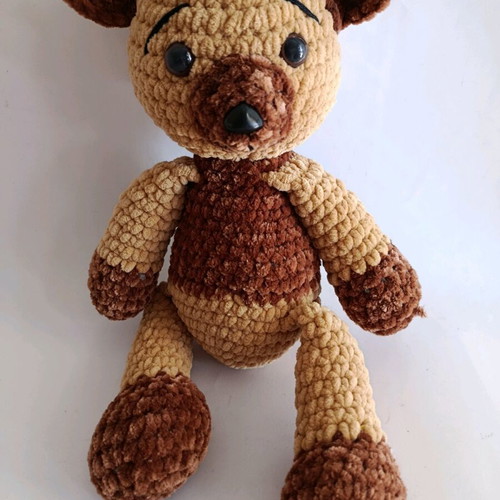 Handmade knitted teddy bear 30 cm like new