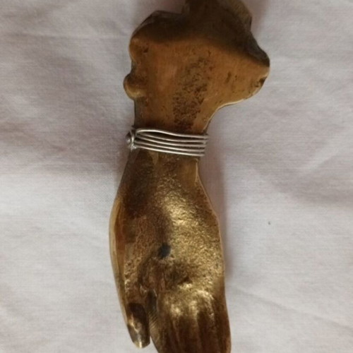 Bronze hand sculpture 12x4 cm