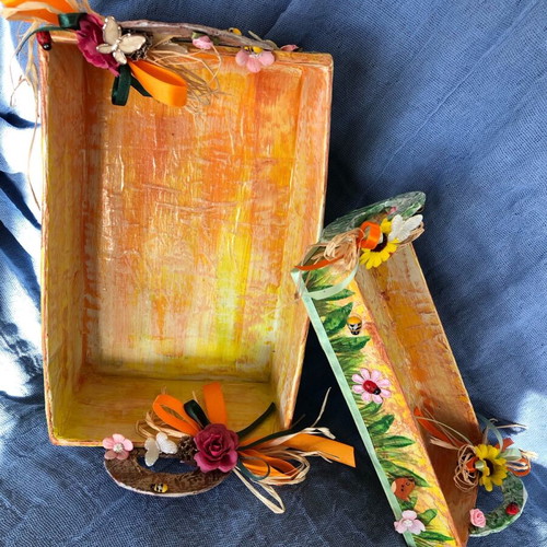 Handmade basket set for summer or Easter, new
