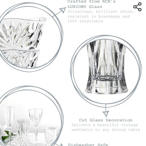 RCR Italian Crystalleria crystal large vase