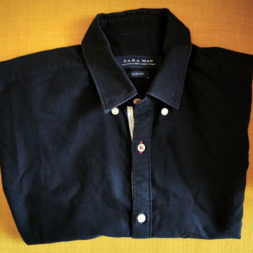 ZARA Man Slim Fit shirt M like new, dark -  5,00 - Vendora.cy