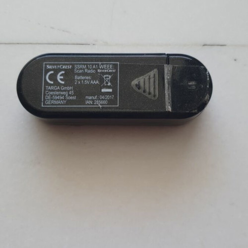 SilverCrest digital pocket radio used with alarm and 20 memories
