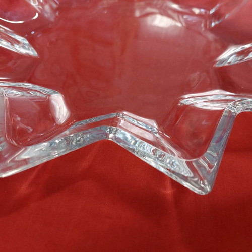 Large crystal serving platter used 45cm diameter star shape with 10 points