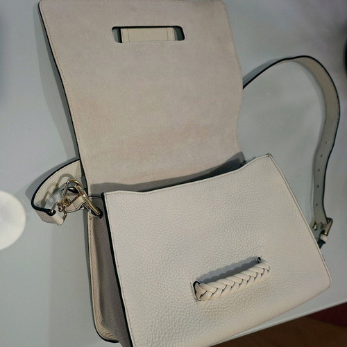 Furla leather bag like new, ivory with gold details