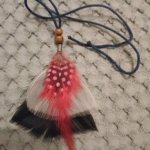 Feather necklace used, choker for neck