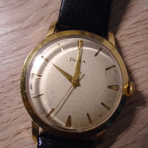 Doxa winding watch used, men's, white