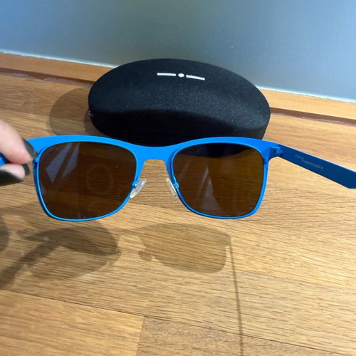 Italia Independent unisex mirror sunglasses like new, blue and orange