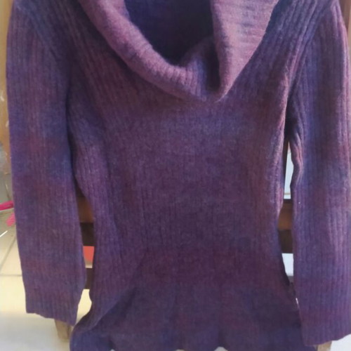 Wool sweater dress like new, size Small, purple