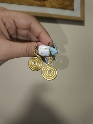 Golden Spiral Handmade Earrings made-to-order