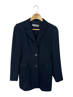 Jil Sander класическо вълнено сако употребявано, размер 34, черно