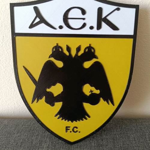 Aek logo new, 3d printed, PLA material