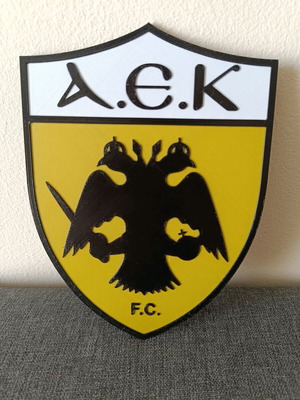 Aek logo new, 3d printed, PLA material