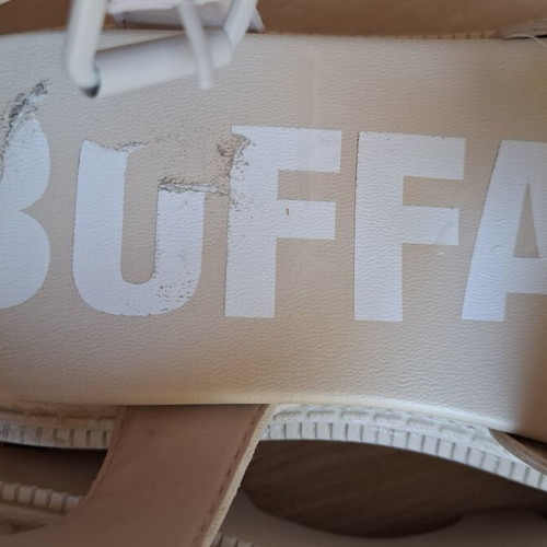 Buffalo sandals used, size 39, beige, 5.5 cm heels