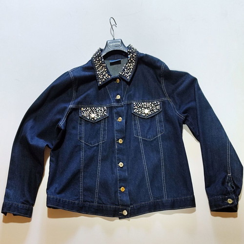 East Coast Jean jacket used, dark blue XL with Swarovski