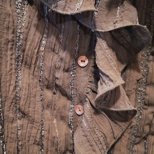 Axer brown shirt with three-quarter sleeves and strass used
