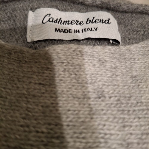 Wool Sweater cashmere blend used, gray two-tone, size S
