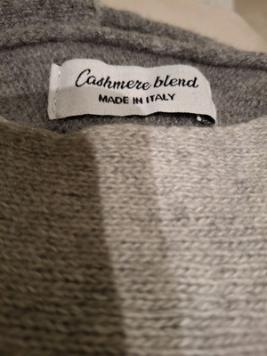 Μάλλινη μπλούζα cashmere blend μεταχειρισμένη, γκρι δίχρωμη, μέγεθος S