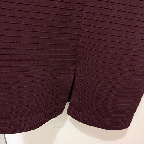Midi Ossigeno dress with textured burgundy fabric, like new, size L