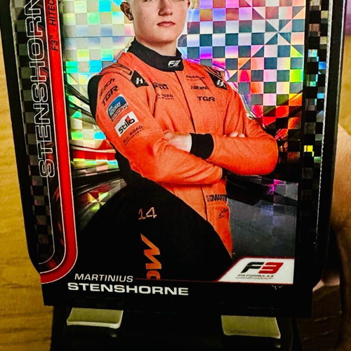Martinius Stenshorne 2025 Topps Chrome F1 Black Checkerboard card like new