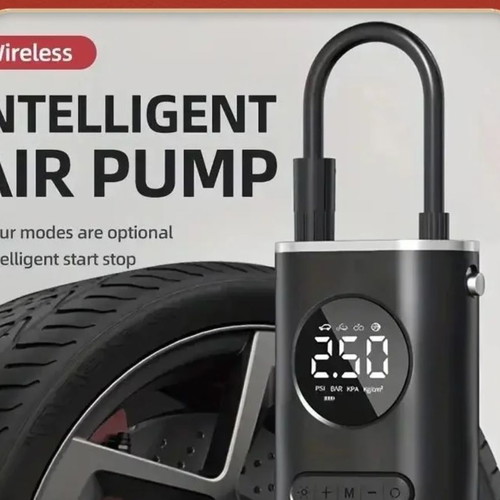 Portable rechargeable vehicle air pump new with flashlight and adapters