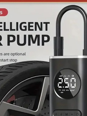 Φορητή επαναφορτιζόμενη τρόμπα οχημάτων νέα με φακό και αντάπτορες