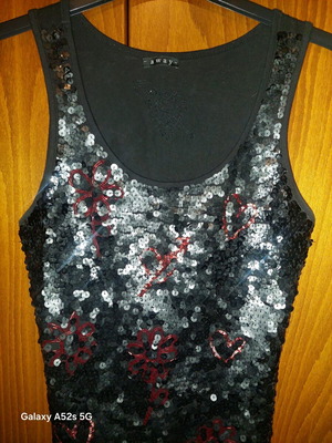 Sequin shirt black like new