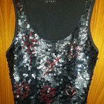 Sequin shirt black like new